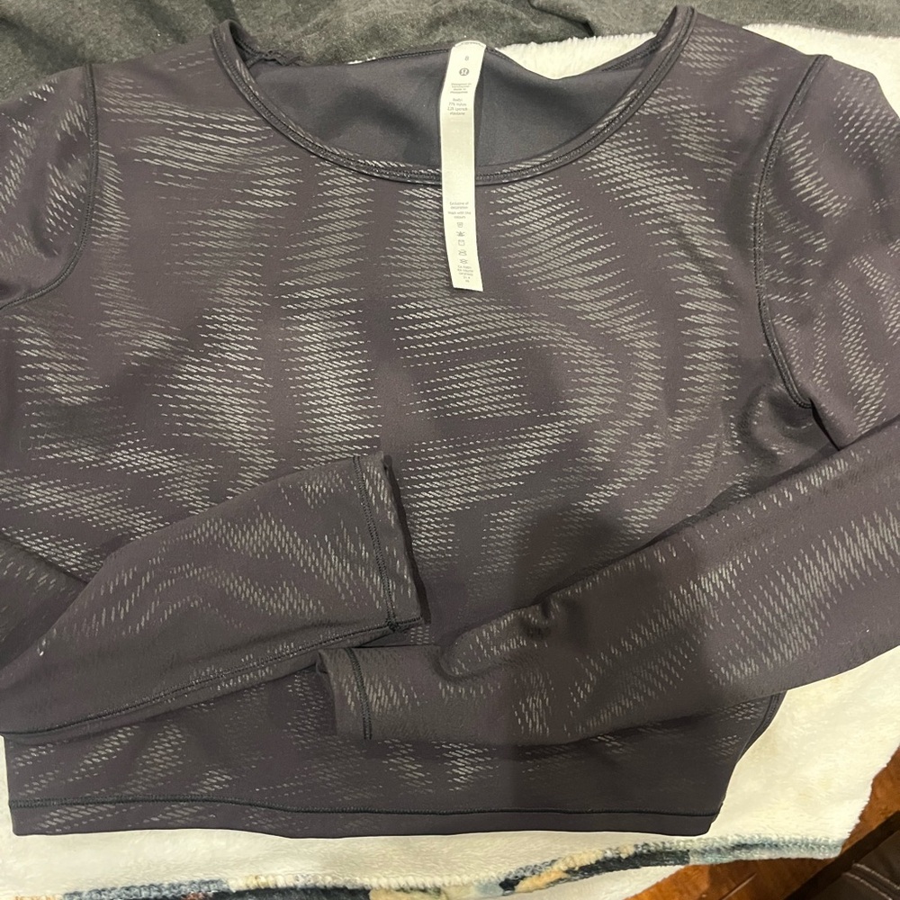 lululemon athletica Charcoal Long Sleeve Top